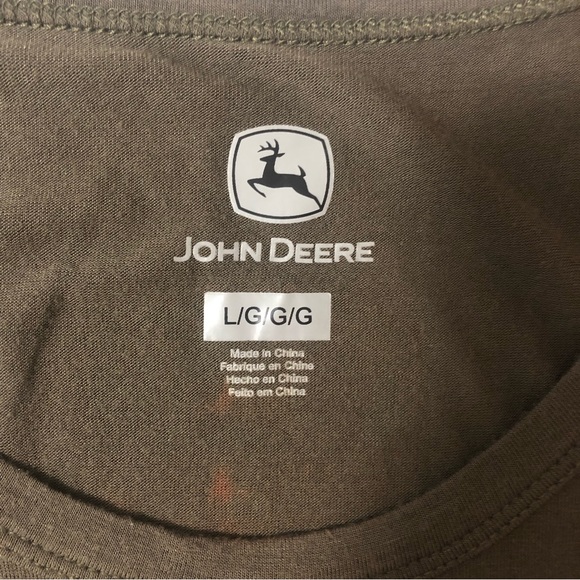John Deere Tank Top Size Large Green Spring Light Airy Boot Tractor Girl - Picture 3 of 7